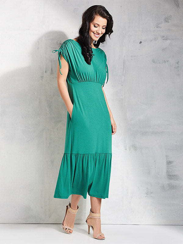 Lega viskozinė suknelė "Kaisa Pine Green"