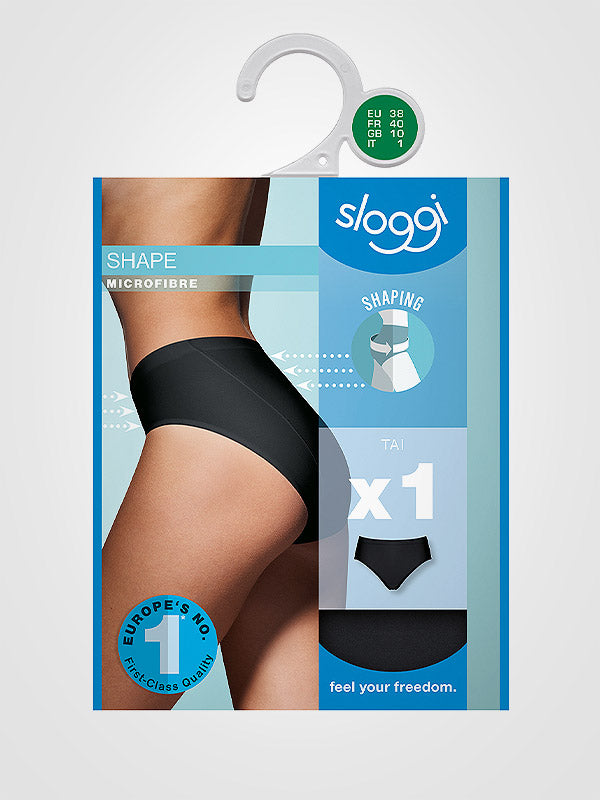 Sloggi liekninančios mikrofibros kelnaitės "Shape H Tai Black"