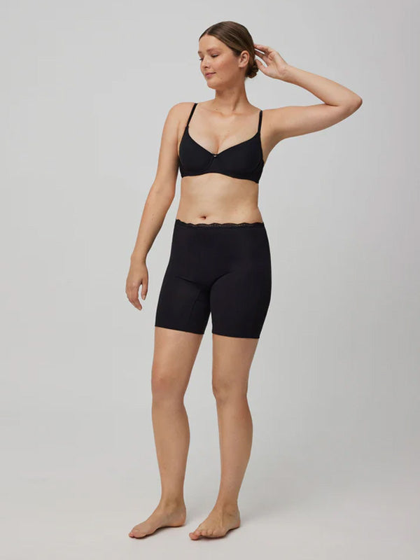Ysabel Mora antialerginiai medvilniniai aukšto juosmens šortukai "Elody Black"