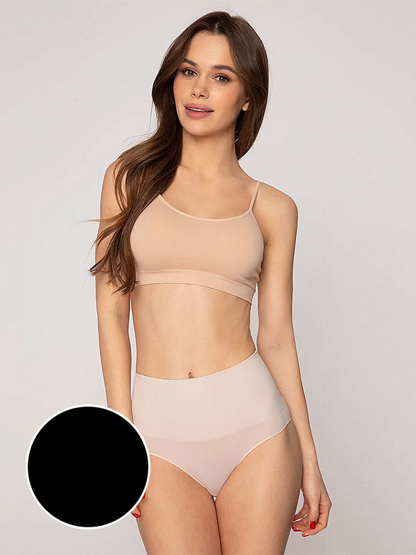 Gatta besiūlės aukšto juosmens mikrofibros kelnaitės "Sensual Skin Correct Black"