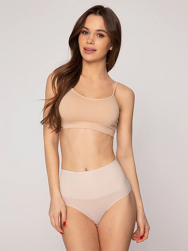 Gatta besiūlės aukšto juosmens mikrofibros kelnaitės "Sensual Skin Correct Nude"