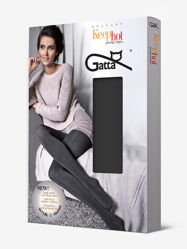 Gatta neperregimos šiltos pėdkelnės su viskoze "Keep Hot 120 Den Black"