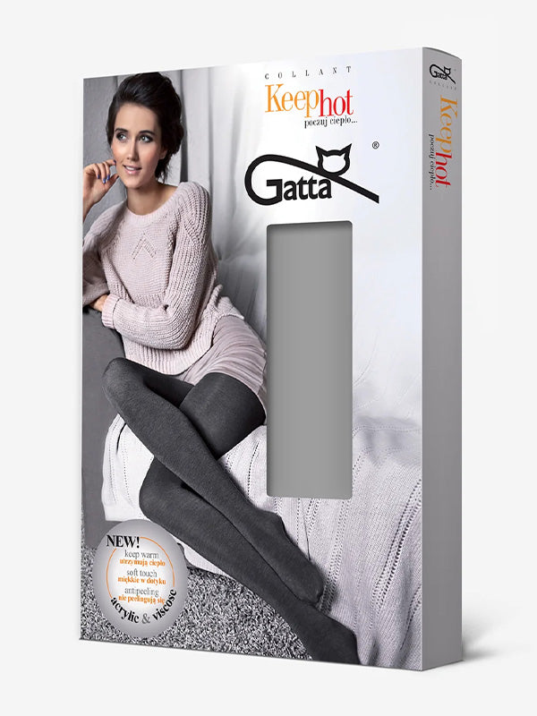 Gatta neperregimos šiltos pėdkelnės su viskoze "Keep Hot 120 Den Graphite"