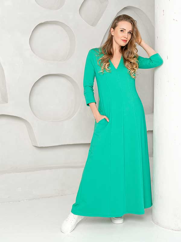 Lega ilga medvilninė suknelė "Daiana Green"