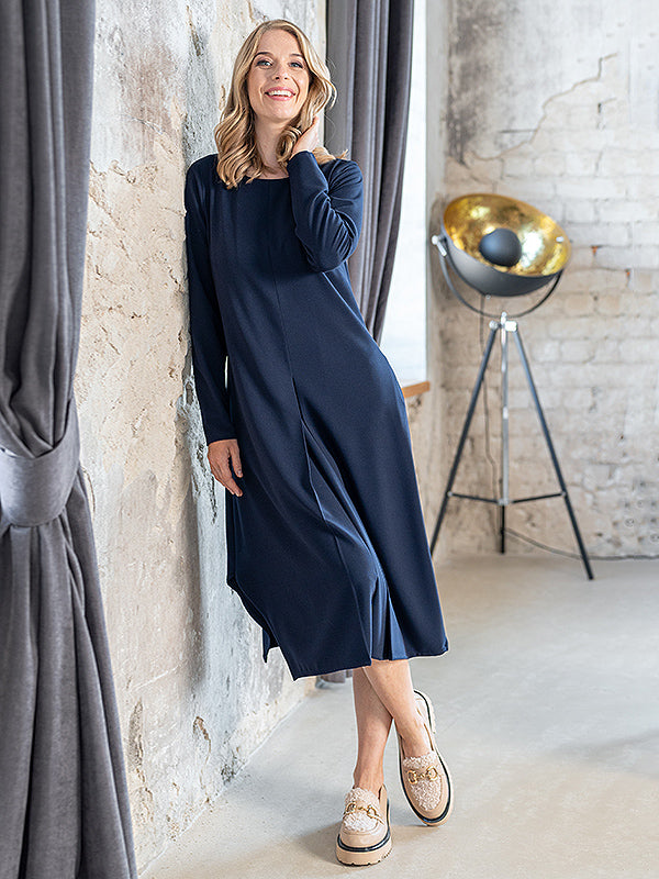Lega laisvo kirpimo midi suknelė "Adriana Navy"