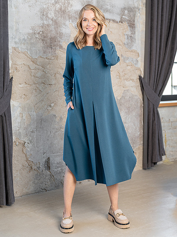 Lega laisvo kirpimo midi suknelė "Adriana Turquoise"