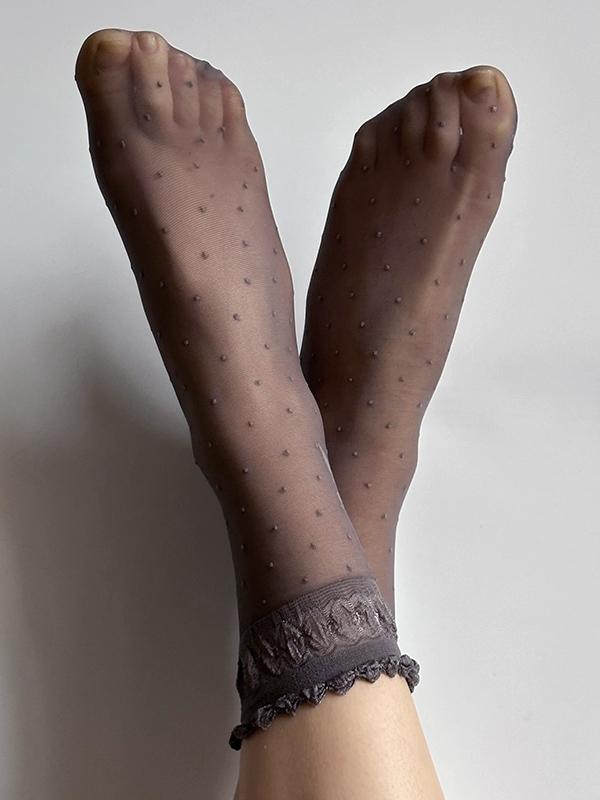Veneziana носочки с узорами "Alice Graphite"