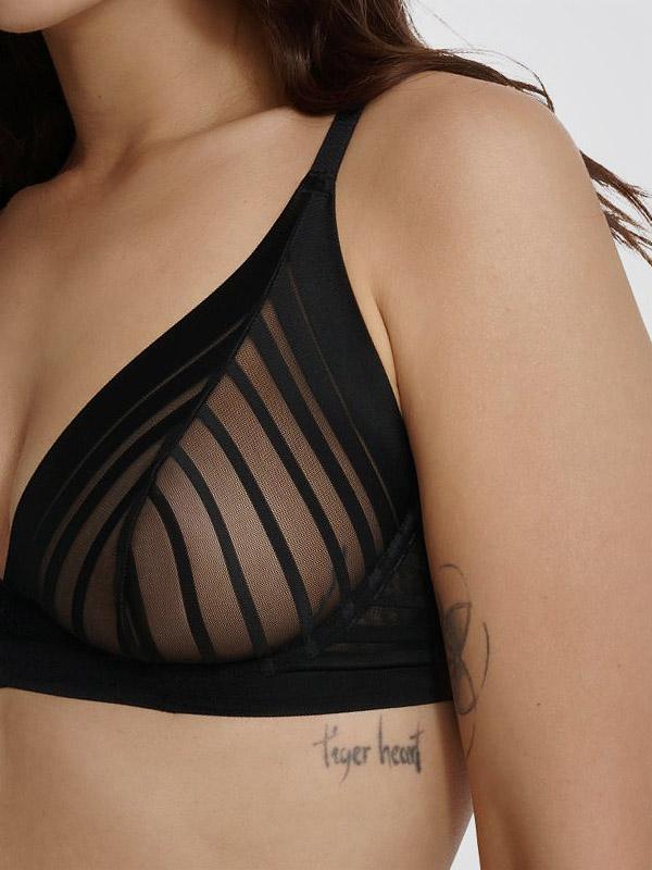 Esotiq Sheer Underwired Bra Iga Black
