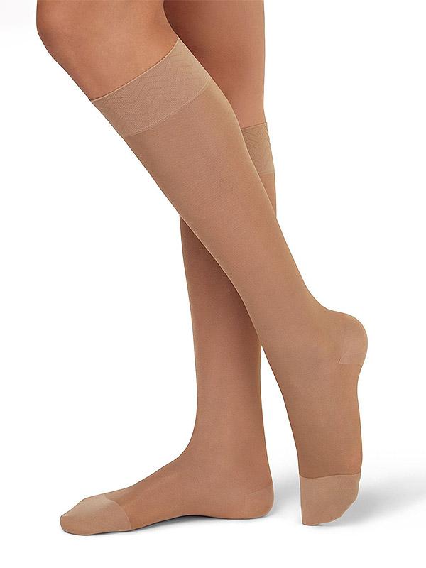 Golden Lady Compression Knee-High Socks Benessere Bellezza 140 Den Nude