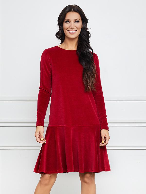 Lega medvilninė suknelė "Esmee Red Velour"