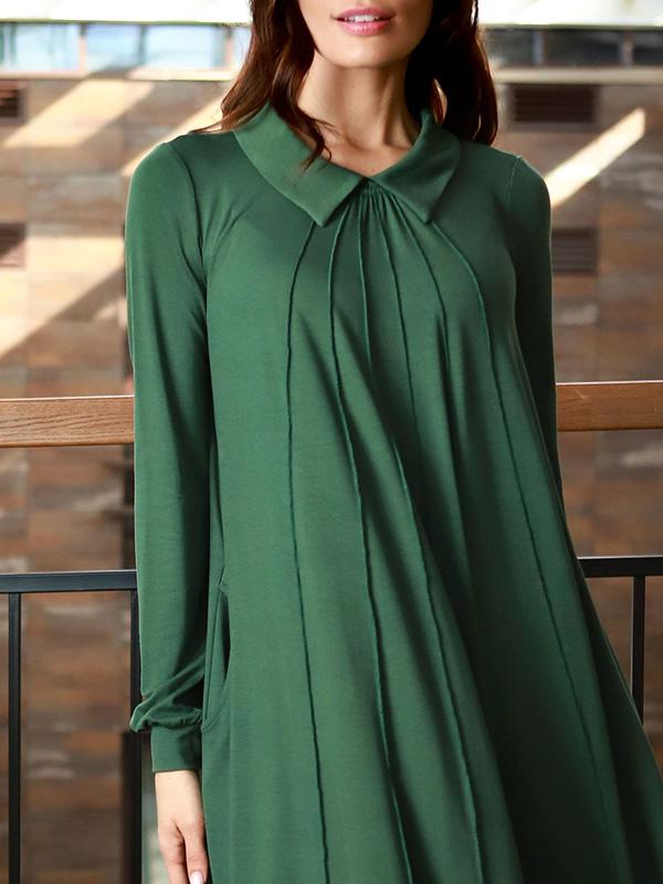 Lega Wide Viscose Dress Mireille Forest Green