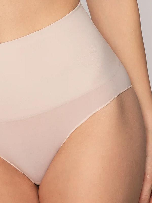Gatta Бесшовные трусики с высокой талией из микрофибры "Sensual Skin Correct Nude"