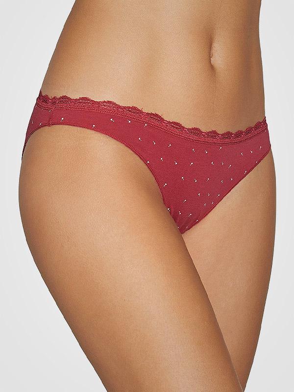 Ysabel Mora Cotton Panties 2-pack Berta Mini Red - Dusty Pink