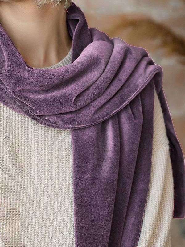 Lega Velour Scarf Vita Dusty Violet Velour