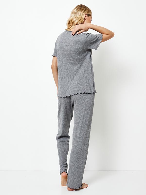 Aruelle длинная пижама из вискозы "Jasmine Long Grey"