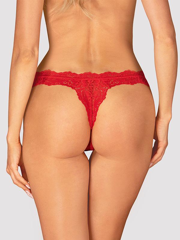 Obsessive Lace Thong Amor Cherris Red