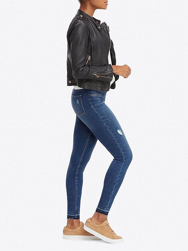 Spanx Shaping Skinny Jeans Distressed Blue
