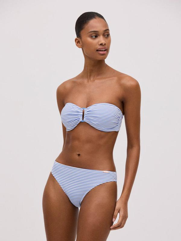 Ysabel Mora формованный бикини bandeau купальник "Lorena White - Blue"