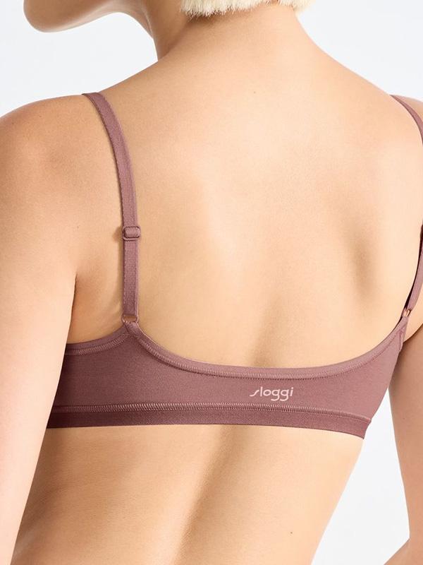 Sloggi Organic Cotton Soft Bra Go Daily Top Dark Pink