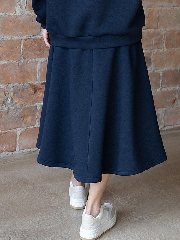 Lega Cotton Skirt With Fluff Inside Viona Dark Blue