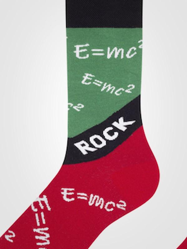 Spalvotos Kojines unisex medvilninės kojinės "Rock & Stein Green - Black - Red"