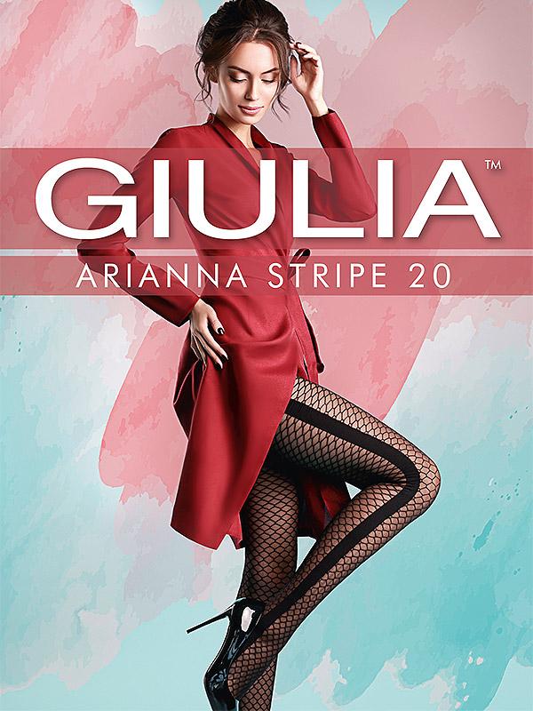 Giulia tinklelio rašto pėdkelnės "Arianna Stripe N.1 20 Den Nero"