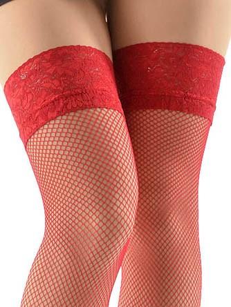 Fiore tinklinės prilipinamos kojinės "Liza Red"