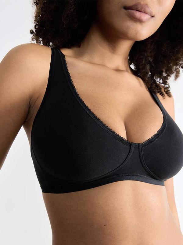 Sloggi Non-wired Cotton Bra Basic + Black