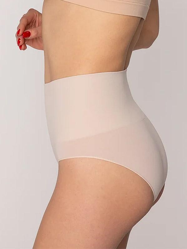 Gatta Бесшовные трусики с высокой талией из микрофибры "Sensual Skin Correct Nude"