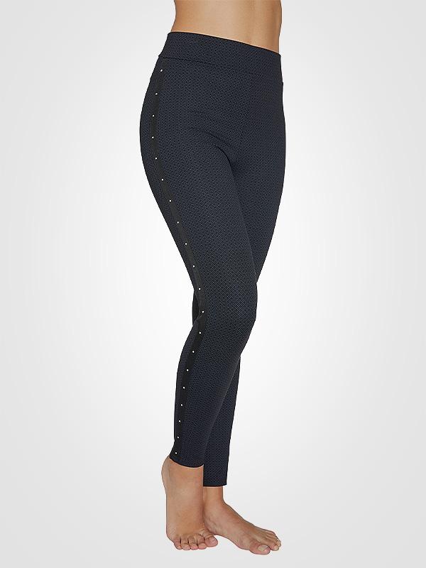 Ysabel Mora брюки-леггинсы "Colette Push-Up Black - Navy Ornament Print"