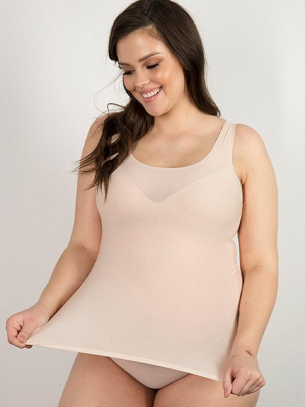 Julimex lazeriu kirpti labai tamprūs apatiniai marškinėliai nėščiosioms "Flexi-One Mama Nude"