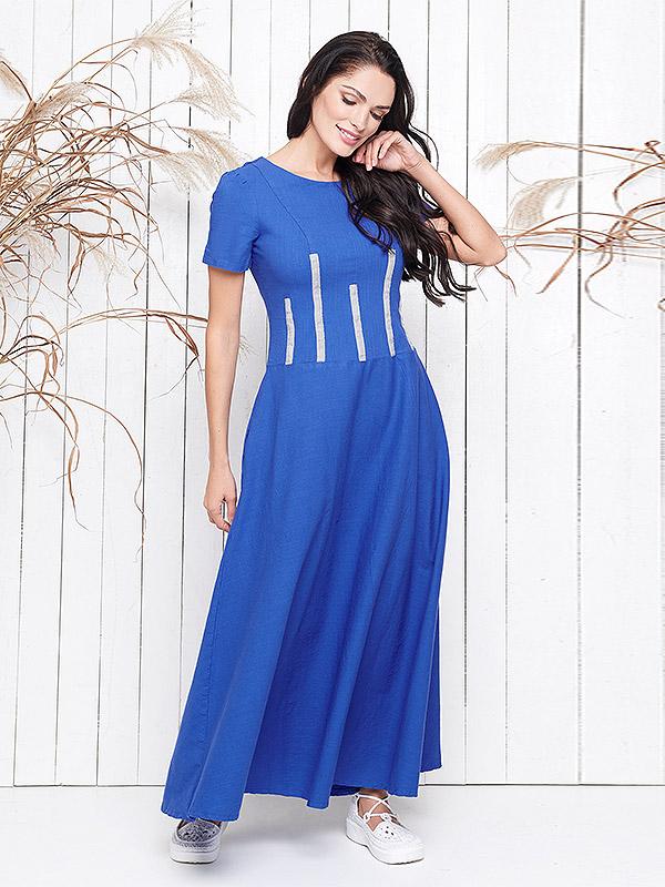 Lega maxi lininė suknelė "Smilga Blue"
