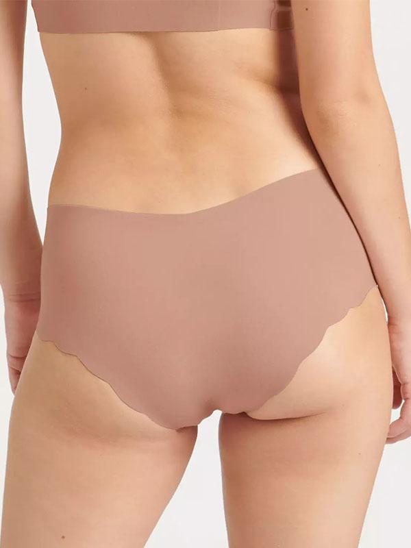 Sloggi 2 lazeriu kirptų modalo šortukų komplektas "Zero Modal 2.0 Nude"