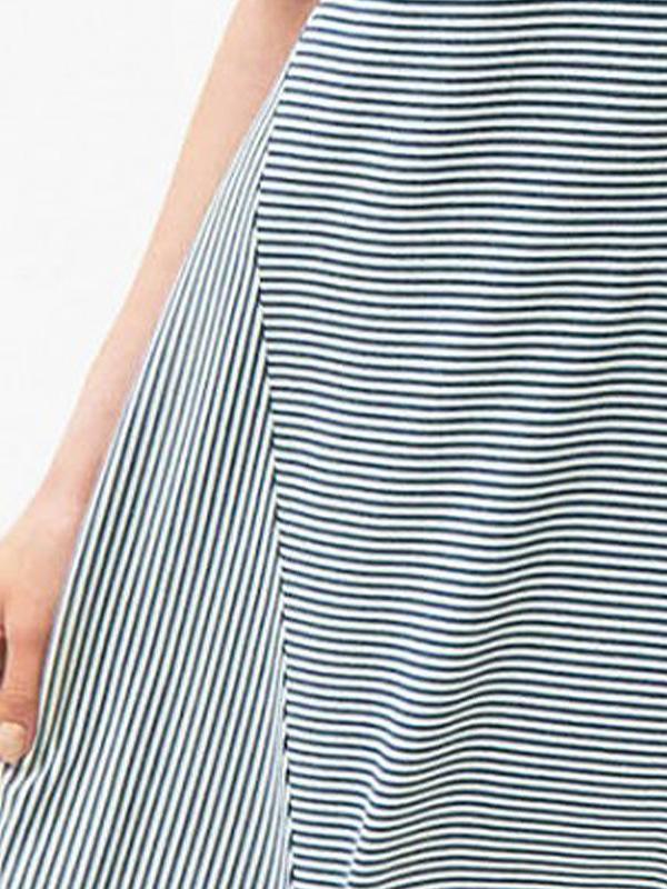 Atella вискозное платье "Keri White - Khaki Stripes"