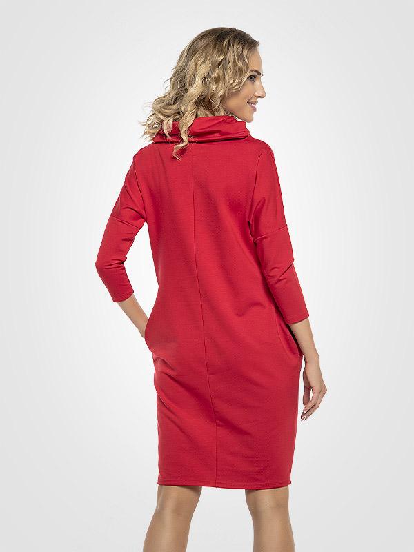 Tessita medvilninė suknelė "Dafni Red"