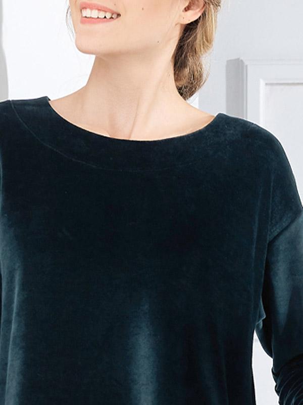 Lega medvilninė tunika "Nancy Dark Green Velour"