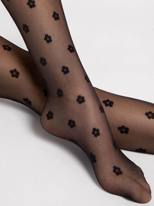 Fiore колготки с узором "Spring 20 Den Black"