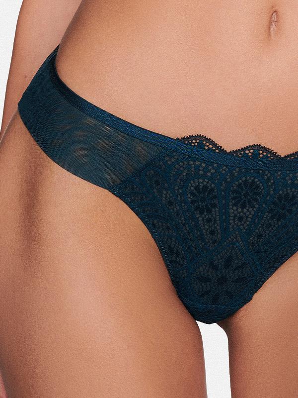Esotiq Panty with Lace Melia Dark Teal