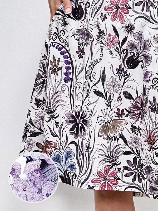 Lega viskozinė suknelė "Barcelona Lilac Flower Print"