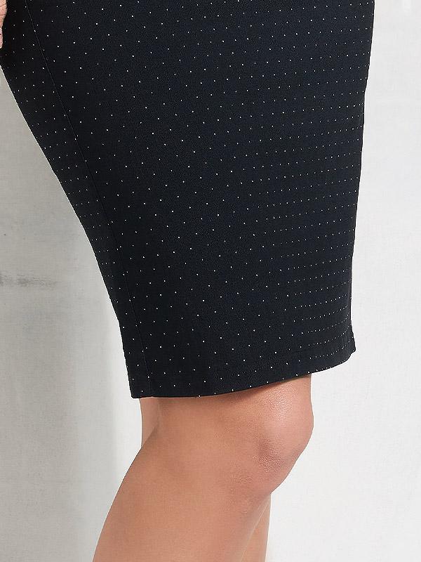 Lega viskozinis pieštuko formos sijonas "Adley Black - White Dots"