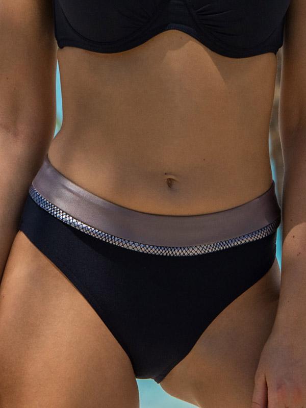 Aquarilla bikini push up maudymosi kostiumėlis "Braga Exclusive Black - Cocoa - Silver"