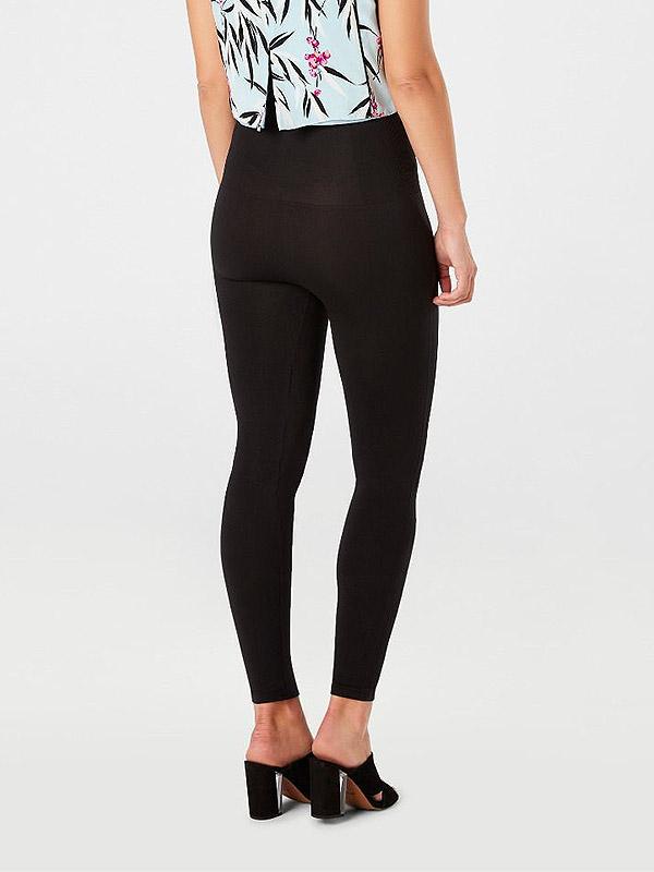 Spanx High Waisted Seamless Shaping Leggings Look At Me Now Black