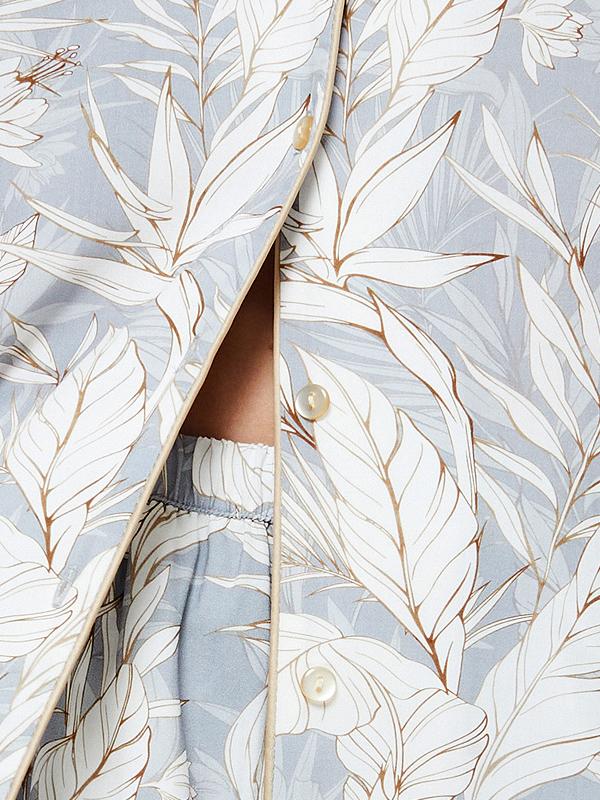 Aruelle короткая вискозная пижама "Adoria Short Light Blue - White - Gold"