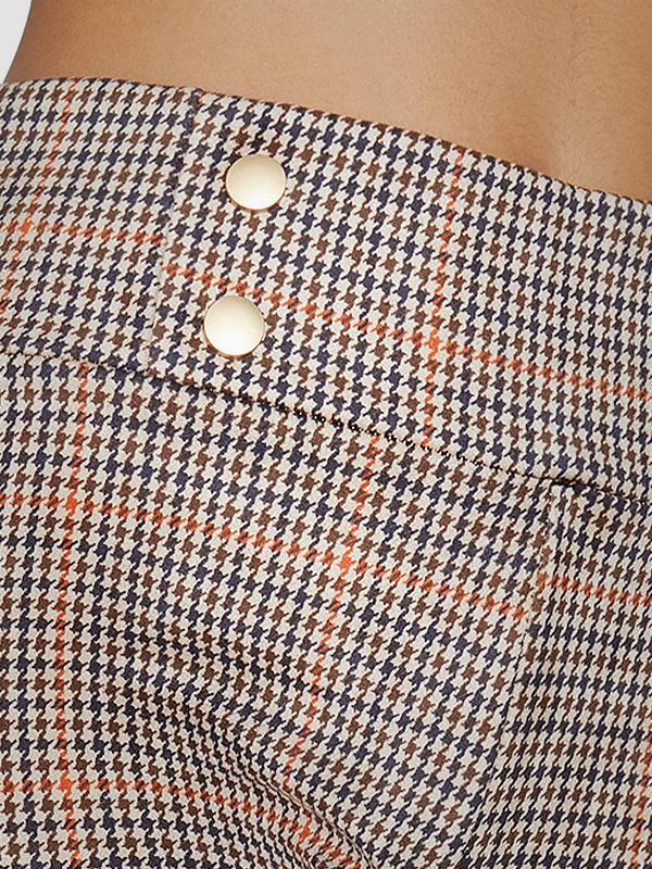 Ysabel Mora брюки-леггинсы "Ditta Push-Up Brown Tweed Print"