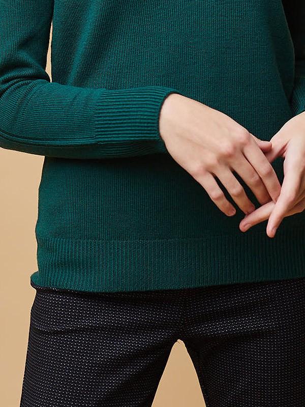 ON•LOGO merino vilnos megztinis "Orta Dark Green"