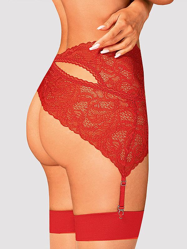 Obsessive Lace Suspender Belt Atenica Red