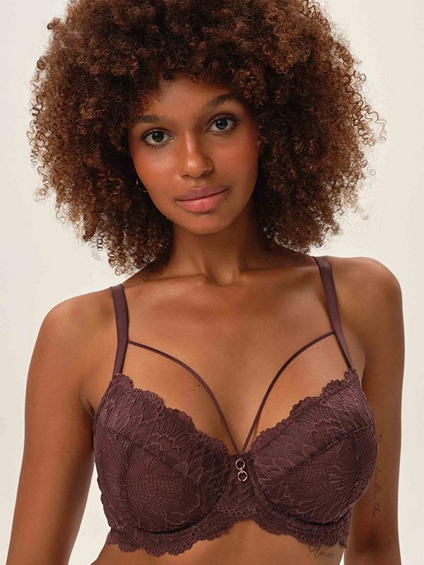 Esotiq Sheer Underwired Bra Olive 4 Choco