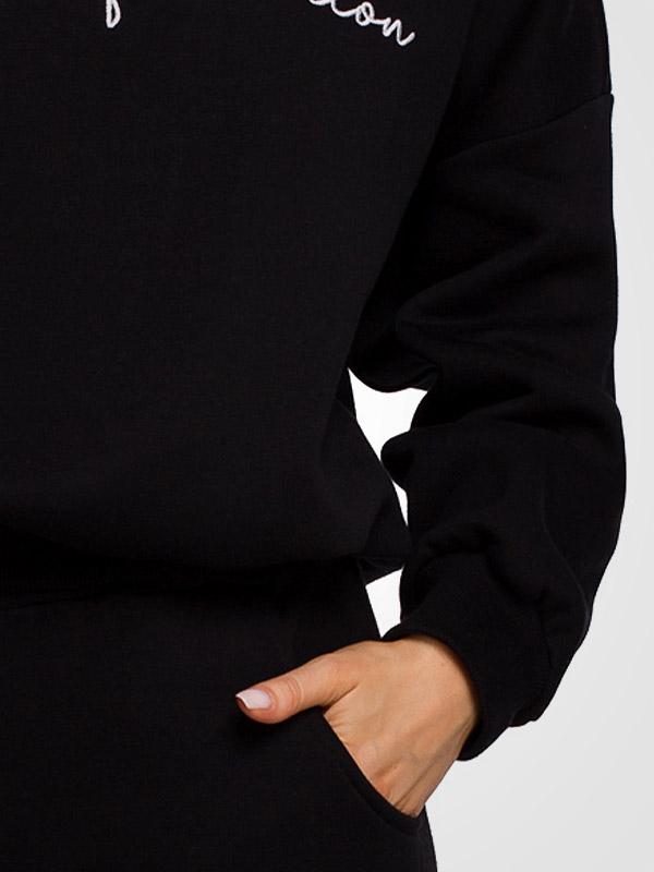 MOE oversize medvilninis džemperis "Emotion Black"