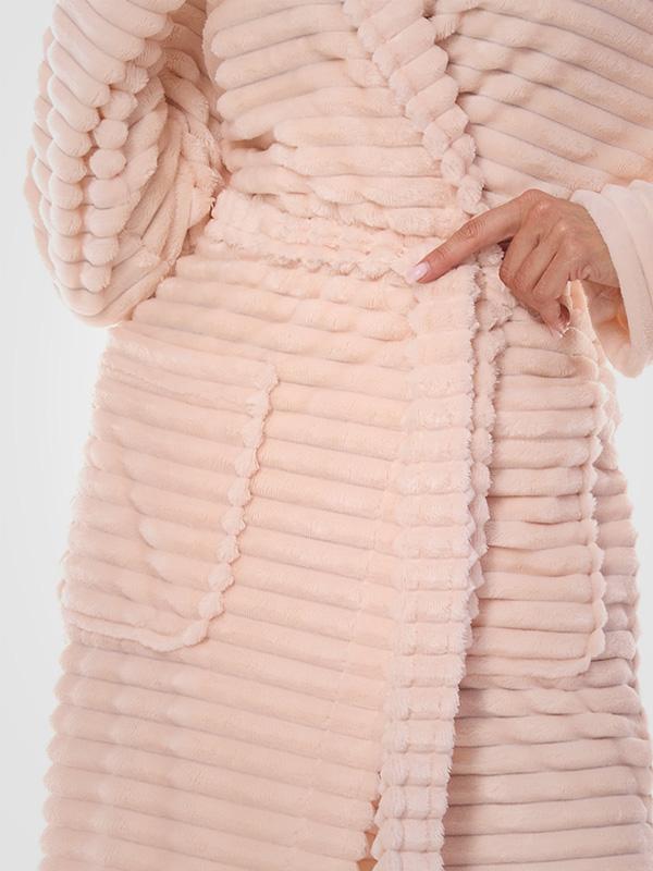L&L Long Patterned Robe Ritta Pink