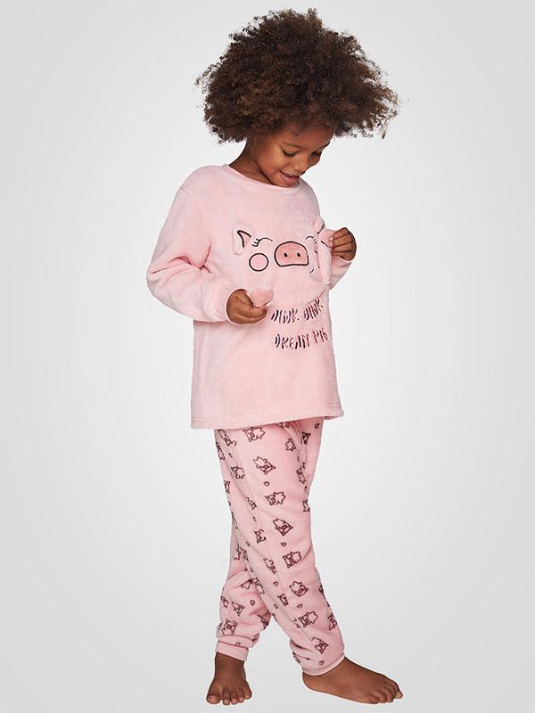 Muydemi мягкая детская пижама "Oink Oink Pink - Brown"